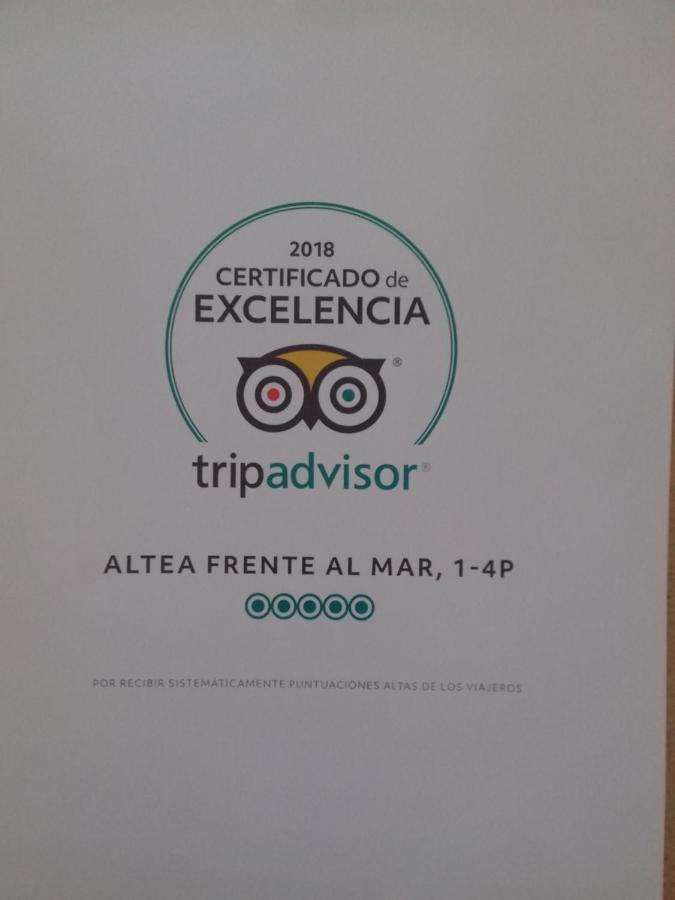 Altea 1ªlínea de mar 1-4p. Apartamento Exterior foto